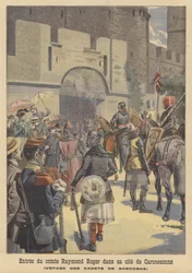 Heropvoering van de intocht van graaf Raymond Roger van Carcassonne in zijn stad